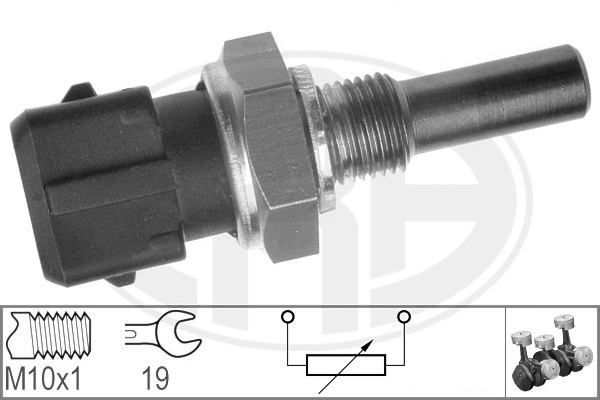 ERA 330136 Датчик температуры охлаждающей жидкости. AUDI 80/90/100/200 2.3