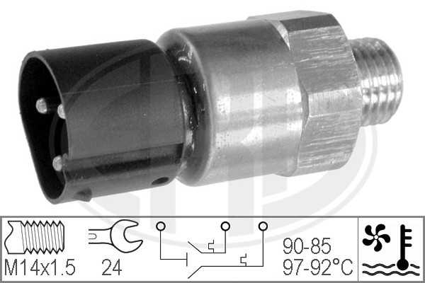 ERA 330208 Датчик включения вентилятора BMW E30/E36/E34/E32 330208