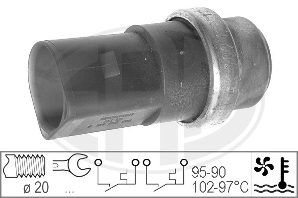 ERA 330231 Датчик, включение вентилятора AUDI A4/A6, VW PASSAT 98-05