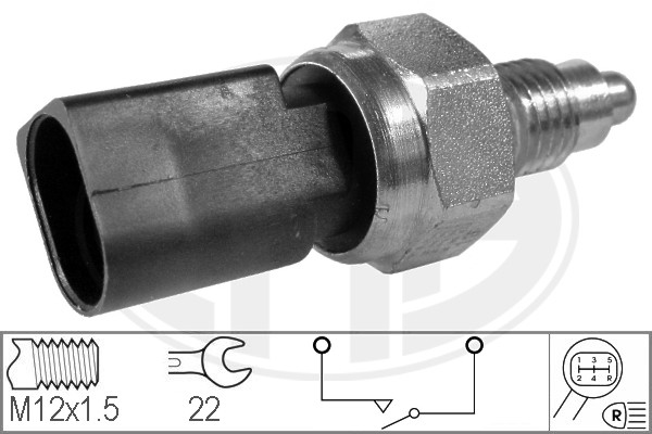 ERA 330264 Датчик, включение заднего хода AUDI/VW
