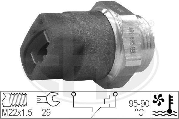 ERA 330297 Датчик включения вентилятора AUDI 80/90/100/200/A4/A6/A8