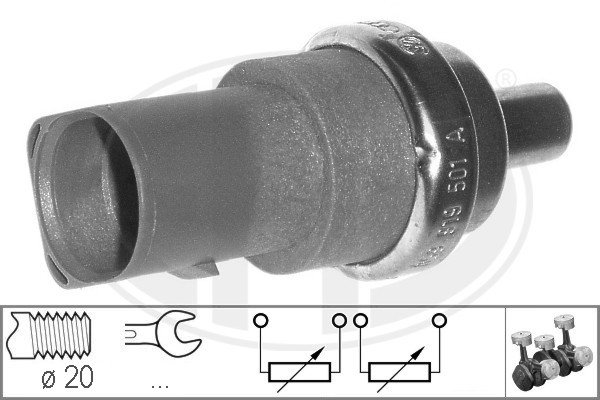ERA 330496 Датчик, температура ОЖ AUDI/VW 96-05