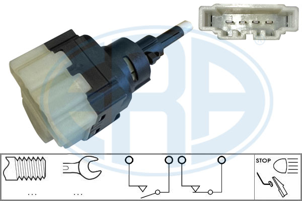 ERA 330545 Датчик, включение стоп-сигнала AUDI/VW 03->