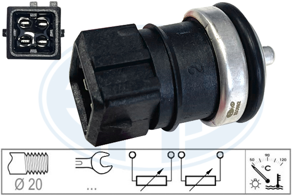 ERA 330692 Датчик температуры охлаждающей жидкости. NISSAN/OPEL/RENAULT