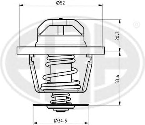 ERA 350214 Термостат TOYOTA 4 RUNNER, AURIS, LAND CRUISER