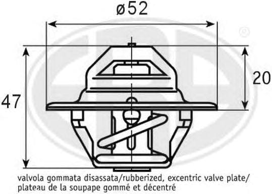 ERA 350352 Термостат KIA SPECTRA 00-/RIO 1.3/1.5/1.6 00-05