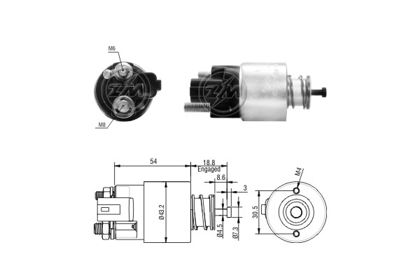 ERA ZM391 Втягивающее реле HYUNDAI/KIA 1.4/1.6