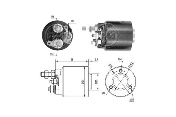 ERA ZM590 Реле втягивающее MERCEDES/OPEL