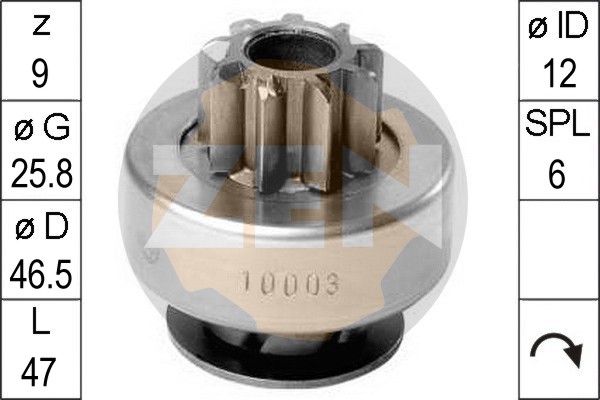 ERA ZN10003 Бендикс CHEVROLET/OPEL