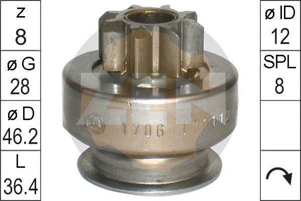 ERA ZN1706 Бендикс HYUNDAI/KIA/MITSUBISHI