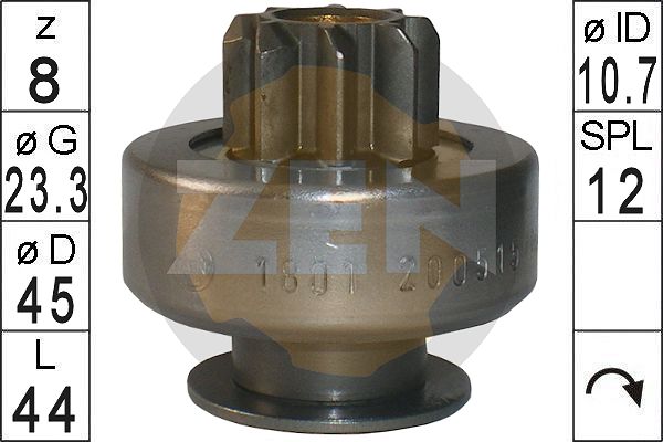 ERA ZN1801 Бендикс стартера PEUGEOT 307 1.4