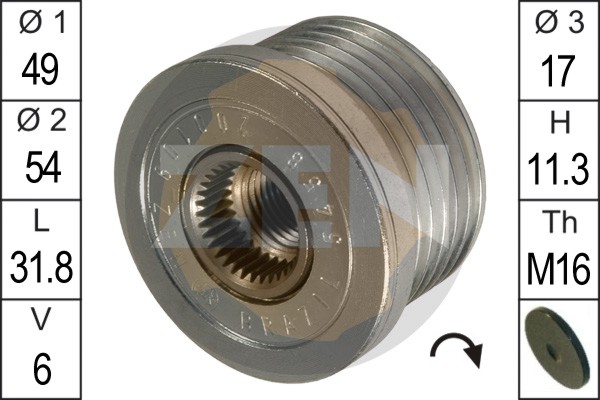 ERA ZN5458 Муфта свободного хода BMW E46/90/87/60/70 1.6-3.0