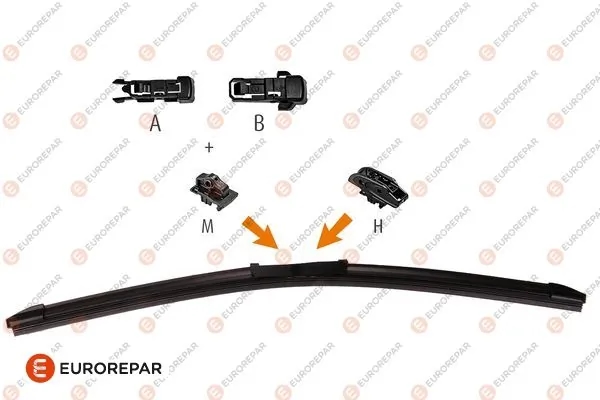 EUROREPAR 1635454580 Щетка стеклоочистителя бескаркасная HOOK+U+M 475мм