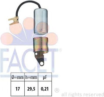 FACET 00267 Конденсатор, система зажигания