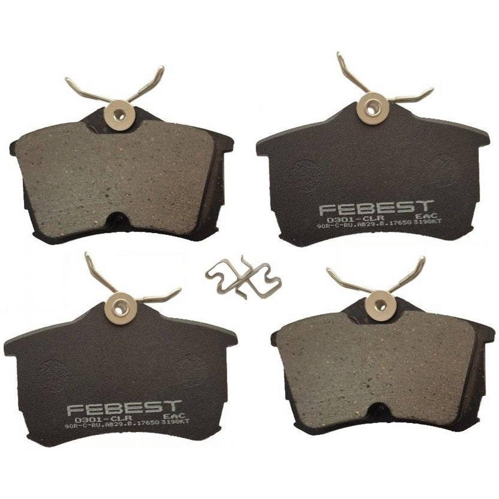 FEBEST 0301CLR Колодки тормозные AUDI 96-/CITROEN 99-/RENAULT 98-/PEUGEOT 00-/VW 95- задние