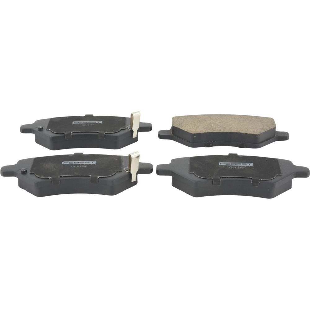 FEBEST 1501T19F КОЛОДКИ ТОРМОЗНЫЕ ПЕРЕДНИЕ (С ПРОТИВОСКРИПНОЙ ПЛАСТИНОЙ) 1501-T19F