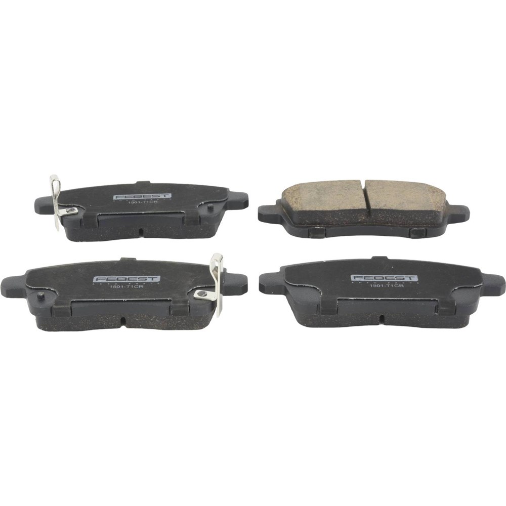 FEBEST 1501T1CR КОЛОДКИ ТОРМОЗНЫЕ ЗАДНИЕ (С ПРОТИВОСКРИПНОЙ ПЛАСТИНОЙ) 1501-T1CR