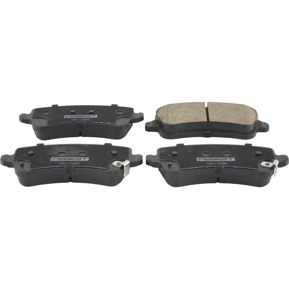 FEBEST 1501T28R КОЛОДКИ ТОРМОЗНЫЕ ЗАДНИЕ (С ПРОТИВОСКРИПНОЙ ПЛАСТИНОЙ) 1501-T28R