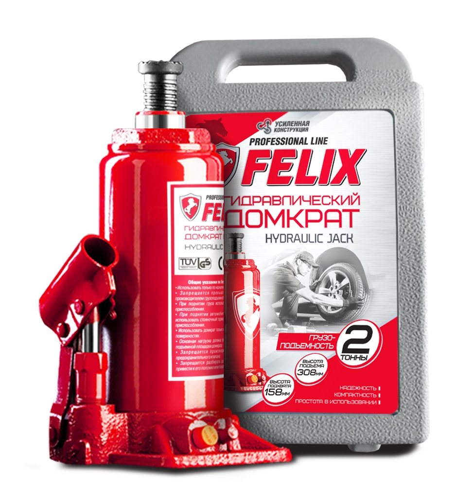 FELIX 410060009 Домкрат гидравлический бутылочный 2т