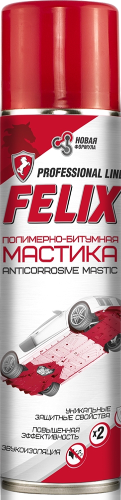 FELIX 411040023 Мастика полимерно-битумная, аэрозоль, 650мл