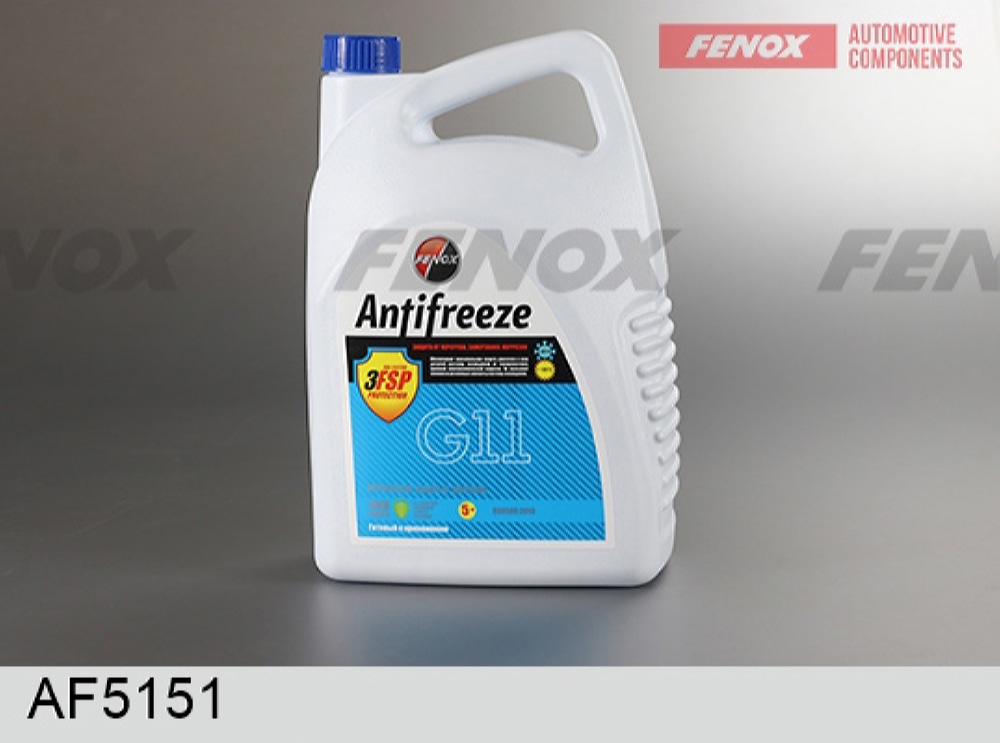 FENOX AF5151 Антифриз готовый силикатный синий G11 5кг