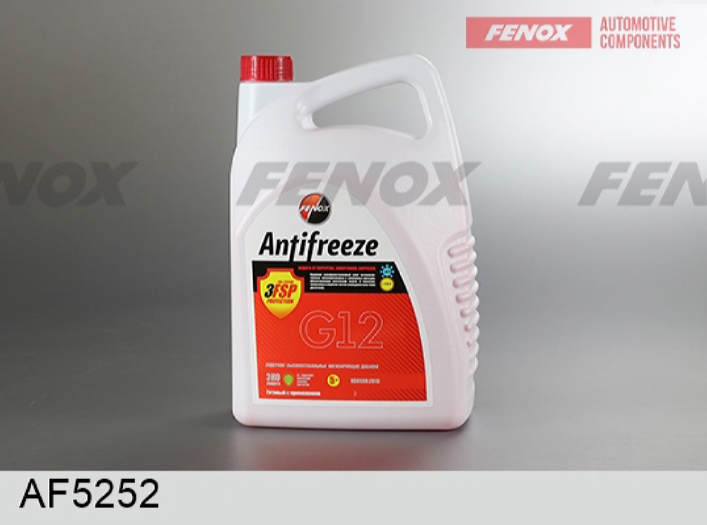 FENOX AF5252 Антифриз готовый карбоксилатный красный G12 5кг