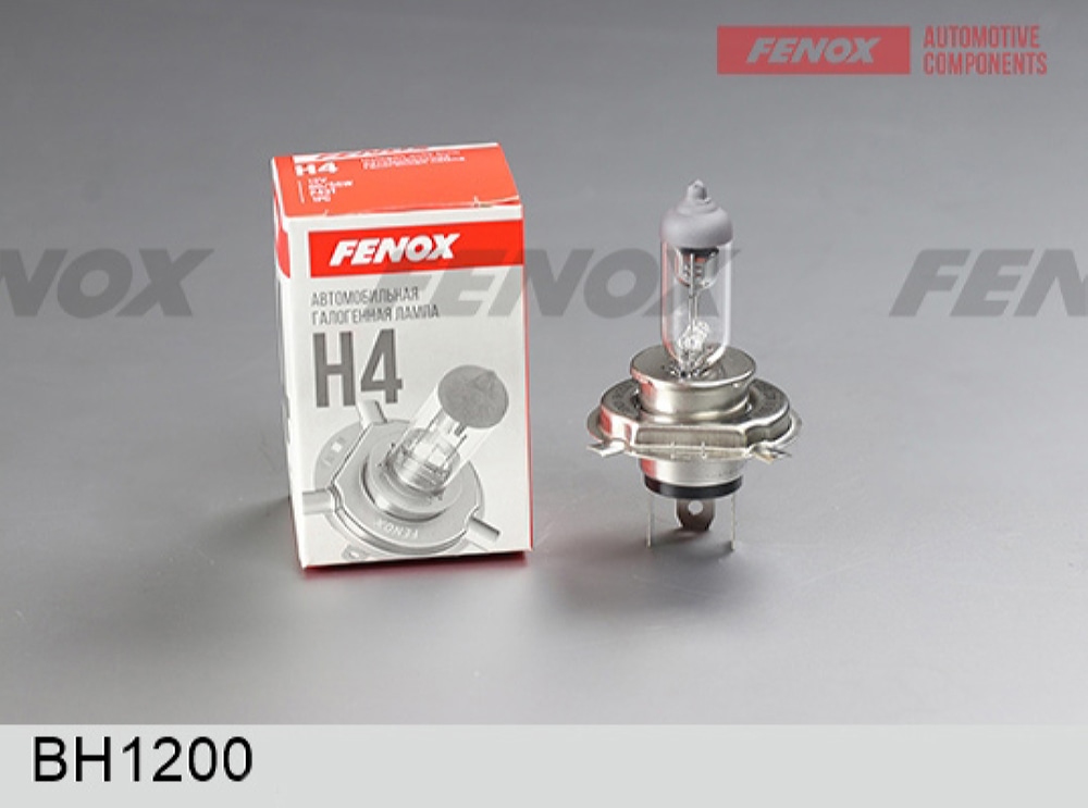 FENOX BH1200 Лампа галогеновая головного света H4 P43t 12V 60/55W картон 1шт