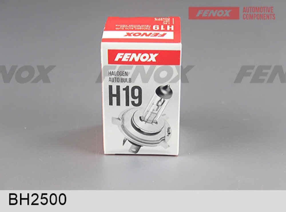 FENOX BH2500 Лампа галогеновая головного света H19 PU43t-3 12V 60/55W картон 1шт