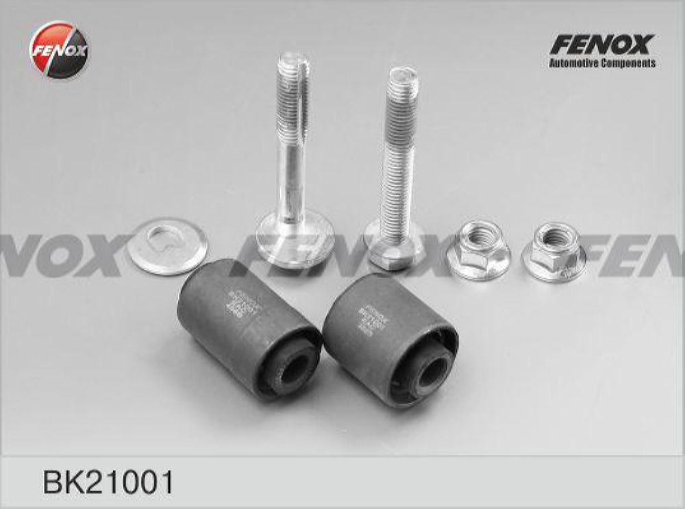 FENOX BK21001 Сайлентблок рычага подвески + к-т с эксцентриковым и обычным болтами | зад прав/лев |