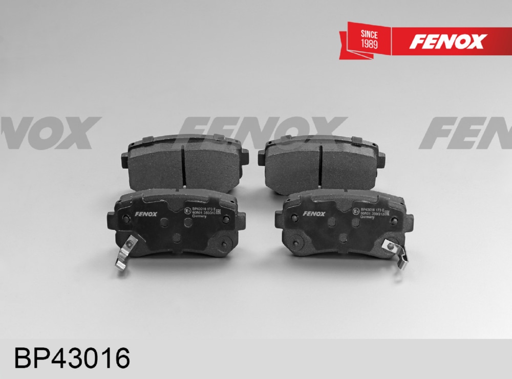FENOX BP43016 Колодки тормозные дисковые Hyundai Accent MC 05-30 07-, Kia Ceed 06-, Rio II 05-, Sportage 06-