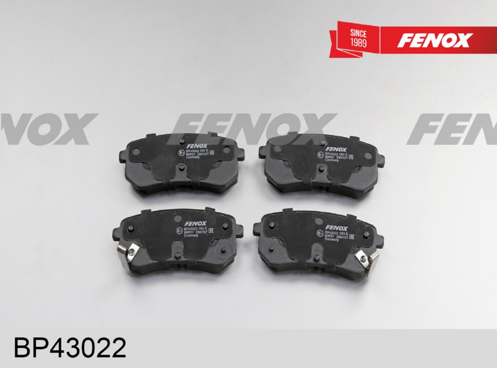 FENOX BP43022 Колодки тормозные дисковые | зад прав/лев |