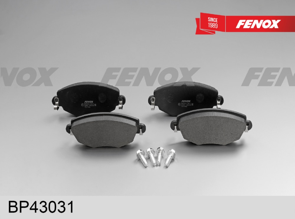 FENOX BP43031 Колодки тормозные дисковые | перед прав/лев |