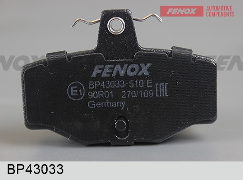 FENOX BP43033 Колодки тормозные NISSAN ALMERA 00>/PRIMERA 90>02 задние