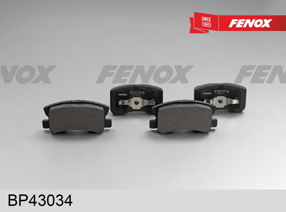 FENOX BP43034 Колодки тормозные дисковые Citroen C4 12-, C-Crosser 07-, Mitsubishi ASX 10-, Grandis 04-, Lancer 08