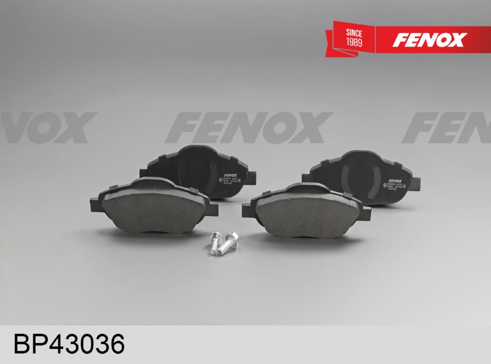 FENOX BP43036 Колодки тормозные дисковые | перед прав/лев |