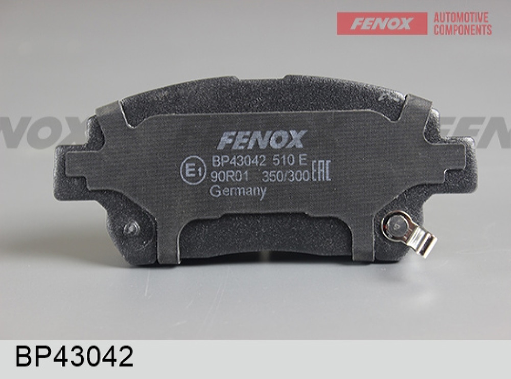 FENOX BP43042 Колодки тормозные TOYOTA COROLLA/PRIUS/YARIS 1.0-1.6 99- передние