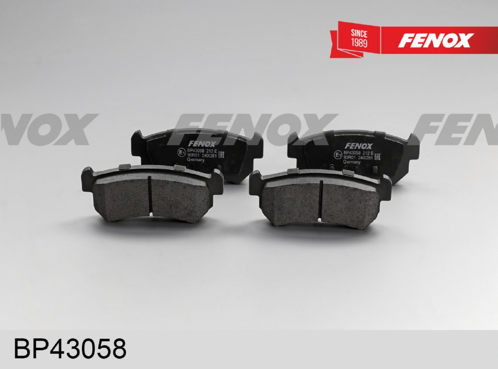 FENOX BP43058 Колодки тормозные дисковые | зад прав/лев |
