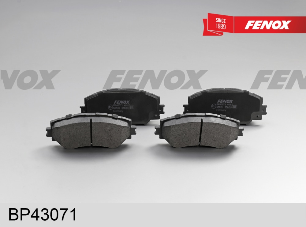 FENOX BP43071 Колодки тормозные TOYOTA AURIS 1.4-1.6 07-/COROLLA 1.4 07-/RAV 4 06- передние