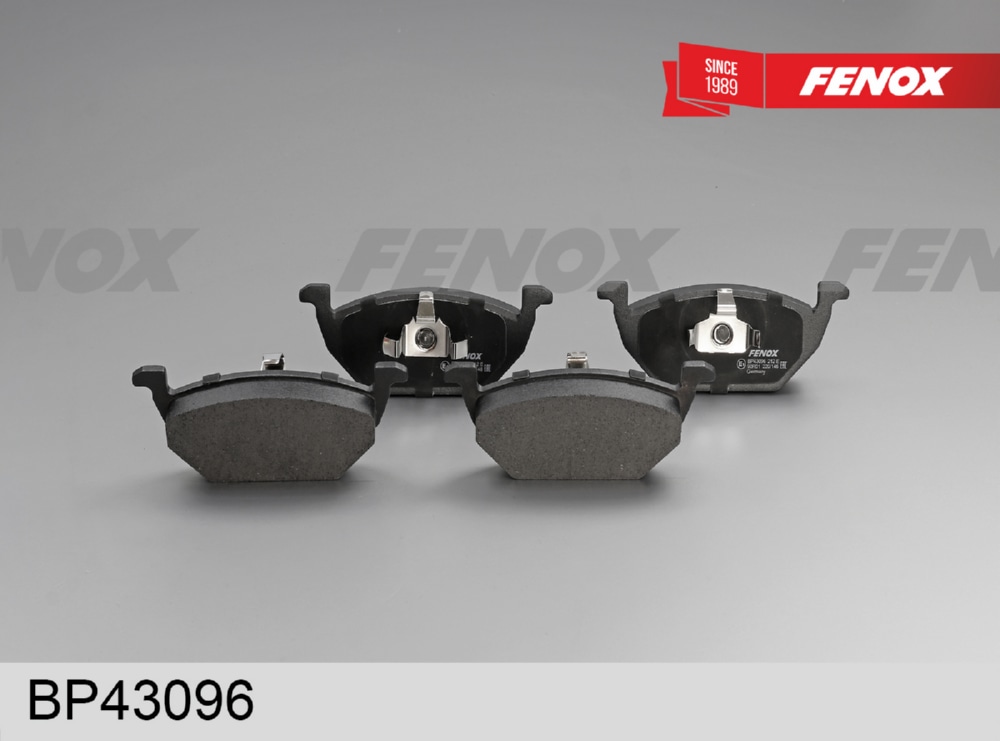 FENOX BP43096 Колодки тормозные AUDI A3 97>/VW G4/SKODA OCTAVIA 97>09 1.4/1.6/1.8 передние