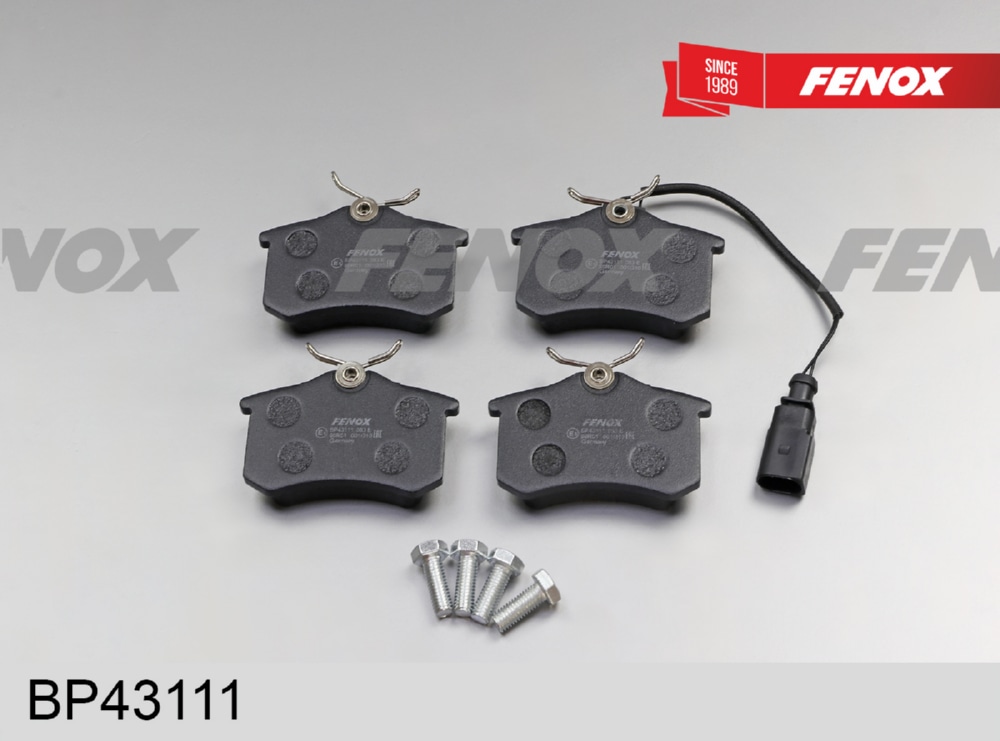 FENOX BP43111 Колодки тормозные FORD GALAXY 95-06/SEAT ALHAMBRA 96-10/VW SHARAN 95-(R15)задние