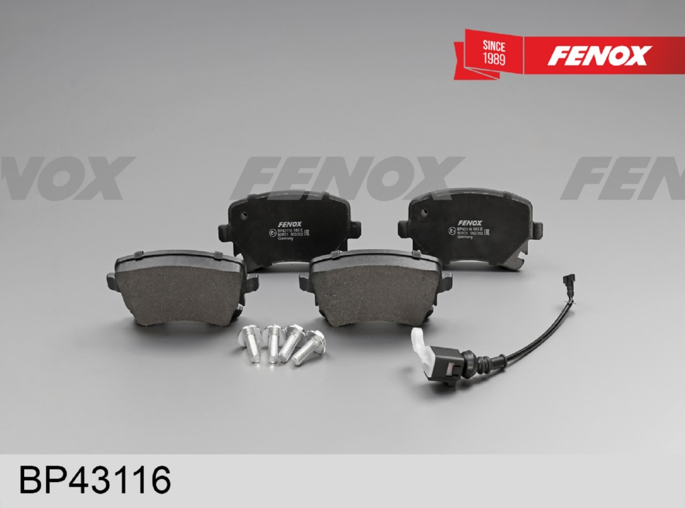 FENOX BP43116 Колодки тормозные дисковые VW Multivan V 03-, Transporter V 03- (2E3, 2E4)