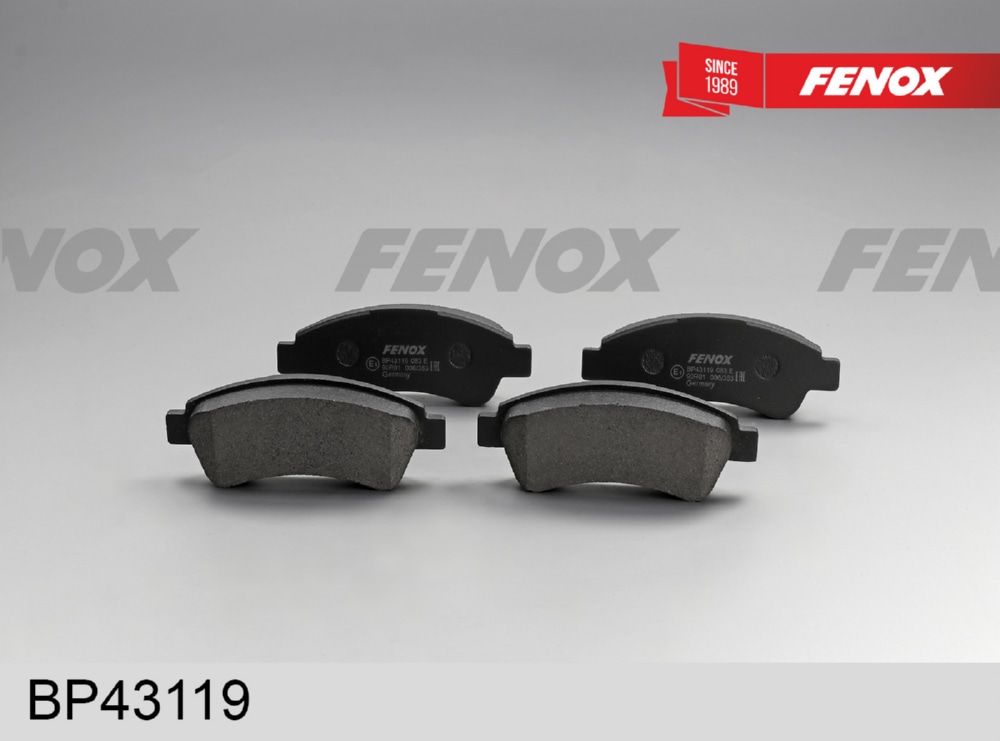 FENOX BP43119 Колодки тормозные дисковые Fiat Ducato 06-, Citroen Jumper 06-, Peugeot Boxer 06-