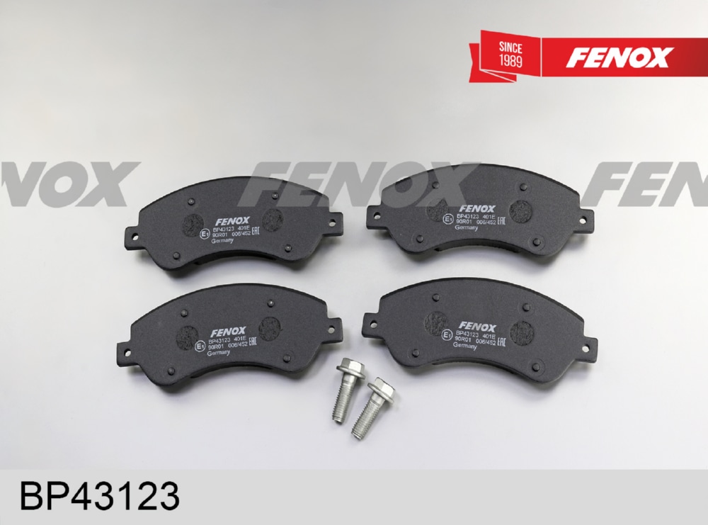 FENOX BP43123 Колодки тормозные дисковые | перед прав/лев |