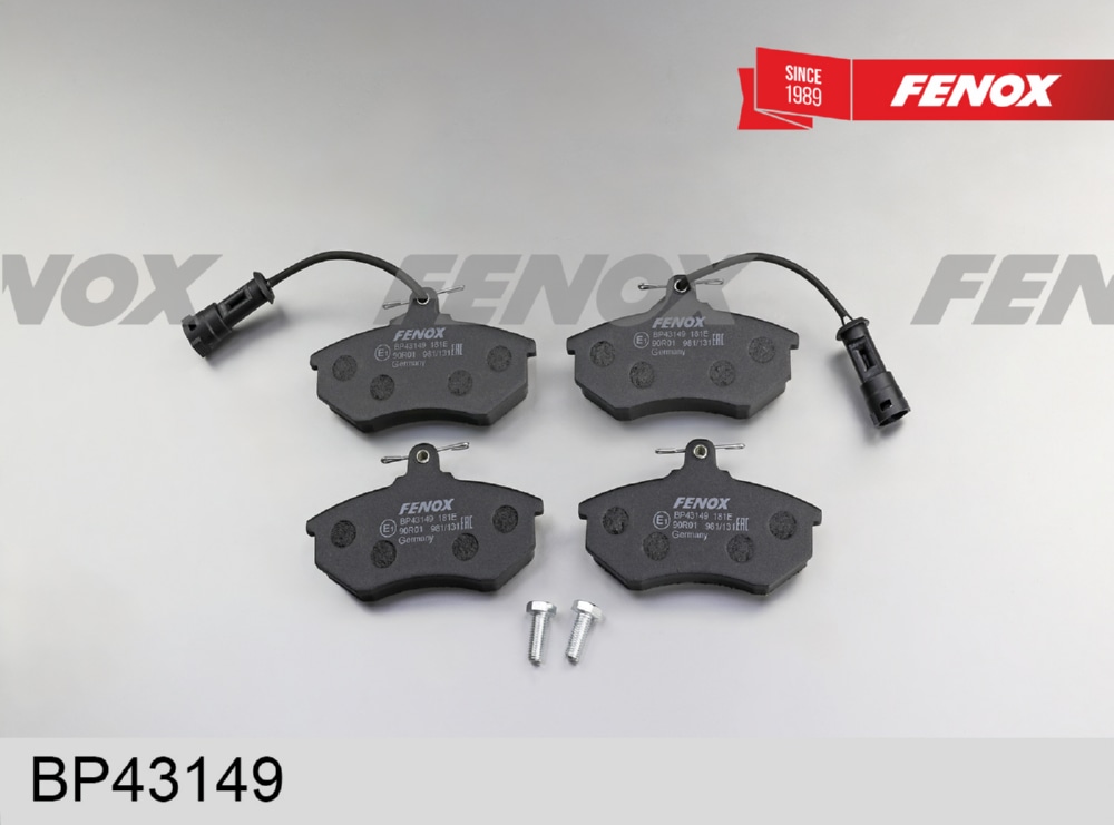 FENOX BP43149 Колодки тормозные дисковые Audi 80 86-91, 90 87-91, 100 84-90, 200 83-91