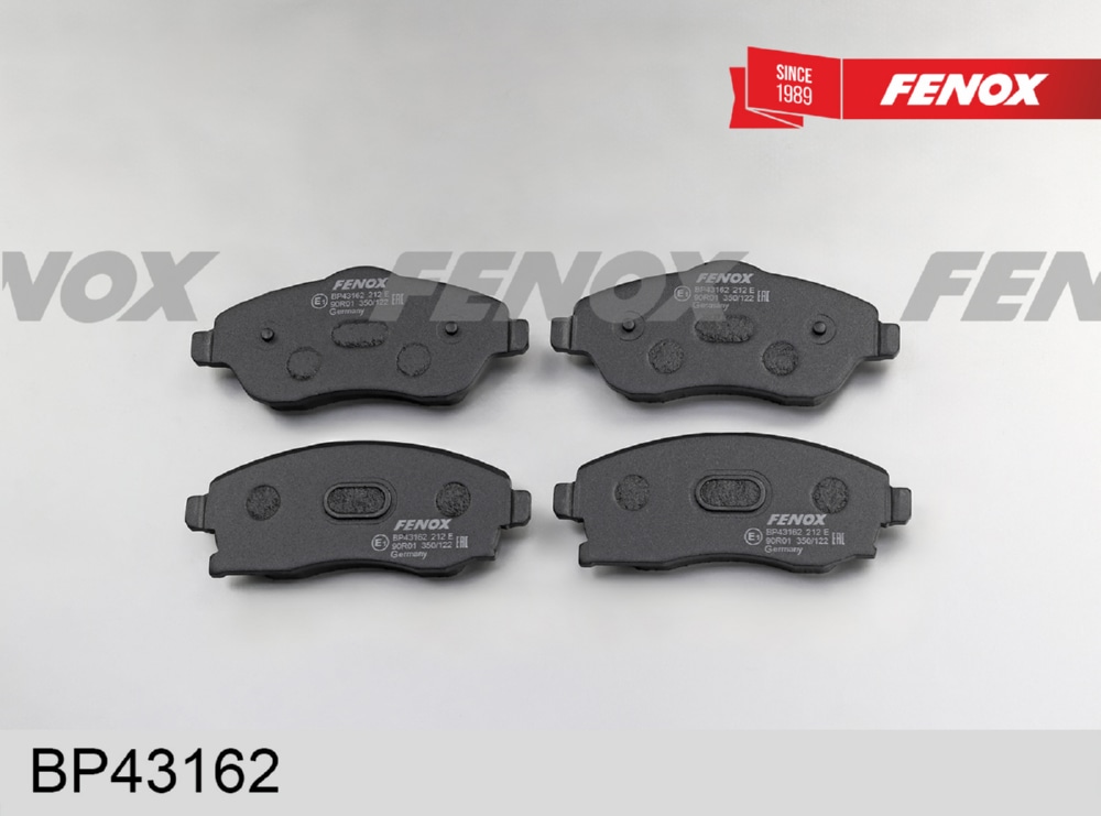 FENOX BP43162 Колодки тормозные дисковые Opel Combo 01-, Corsa C 00-, Meriva 03-10, Tigra 04-