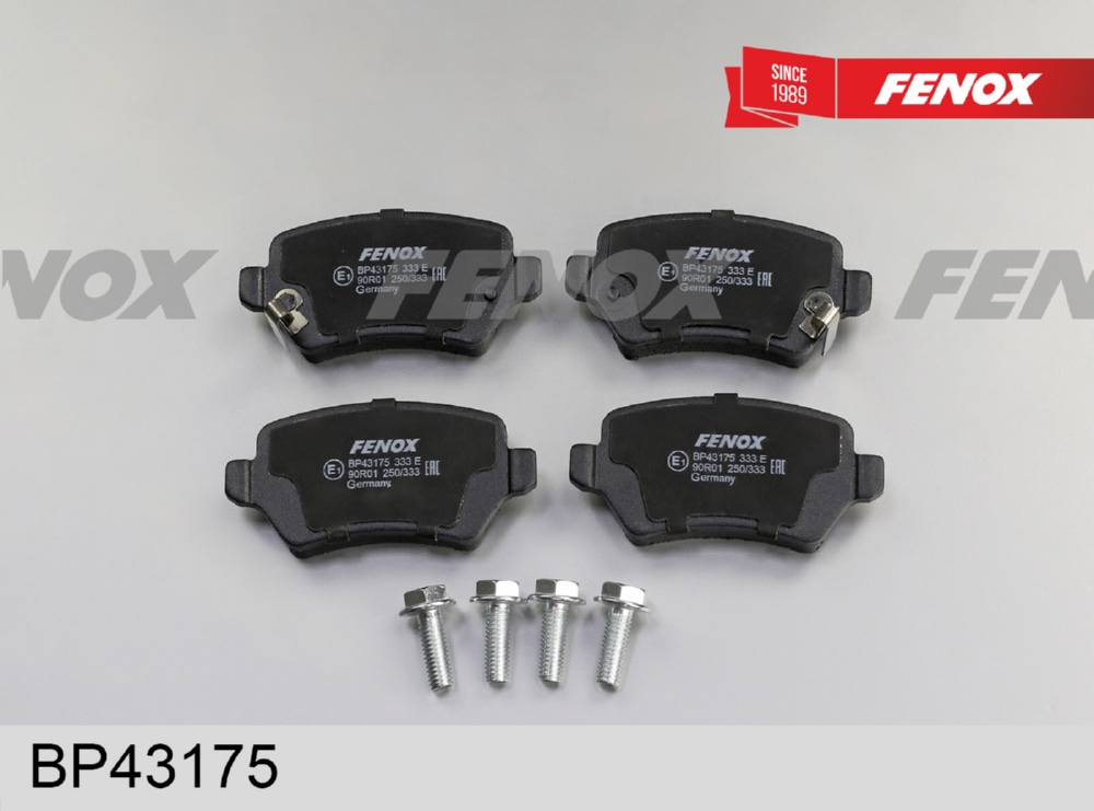 FENOX BP43175 Колодки тормозные дисковые Opel Zafira B, Astra G-H, Combo, Meriva A-B 05-