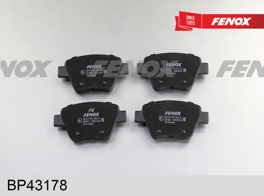 FENOX BP43178 Колодки тормозные дисковые | зад прав/лев |