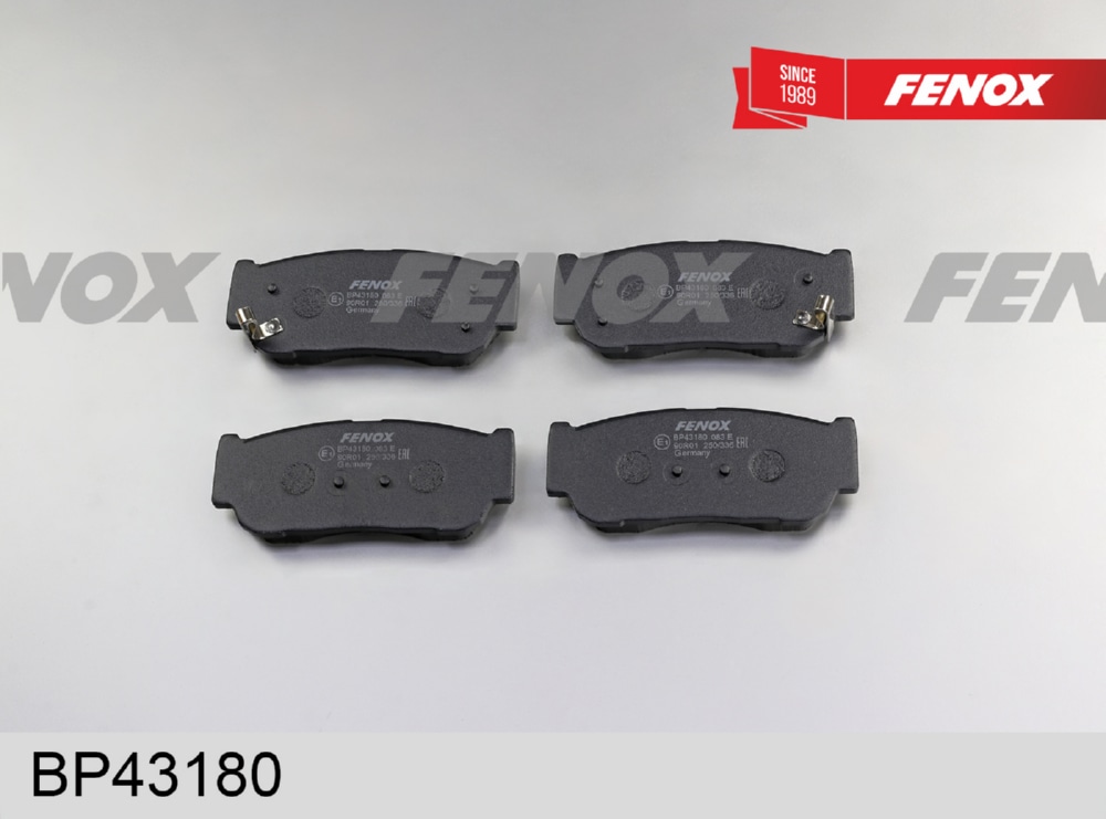 FENOX BP43180 Колодки тормозные SSANGYONG REXTON 08-/KYRON 05- задние