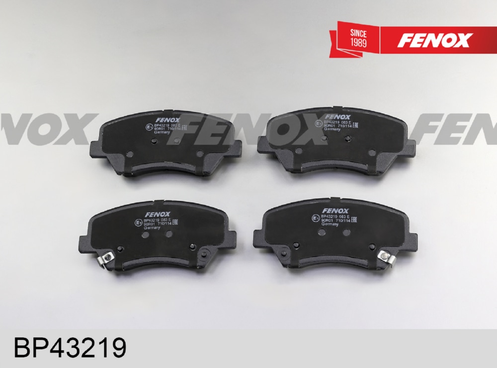 FENOX BP43219 Колодки тормозные дисковые | перед прав/лев |