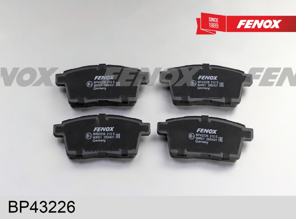 FENOX BP43226 Колодки тормозные дисковые | зад прав/лев |